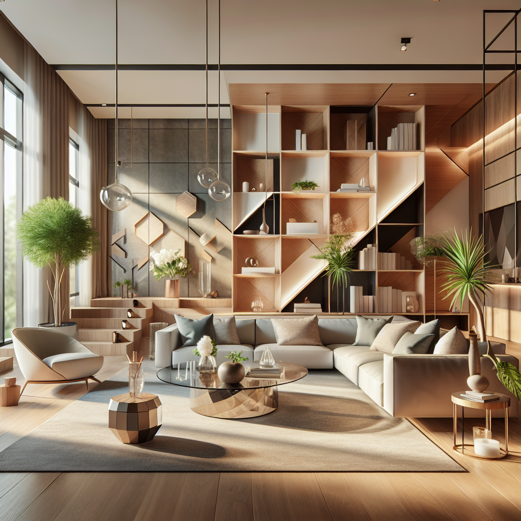 Contemporary living room with modern furniture